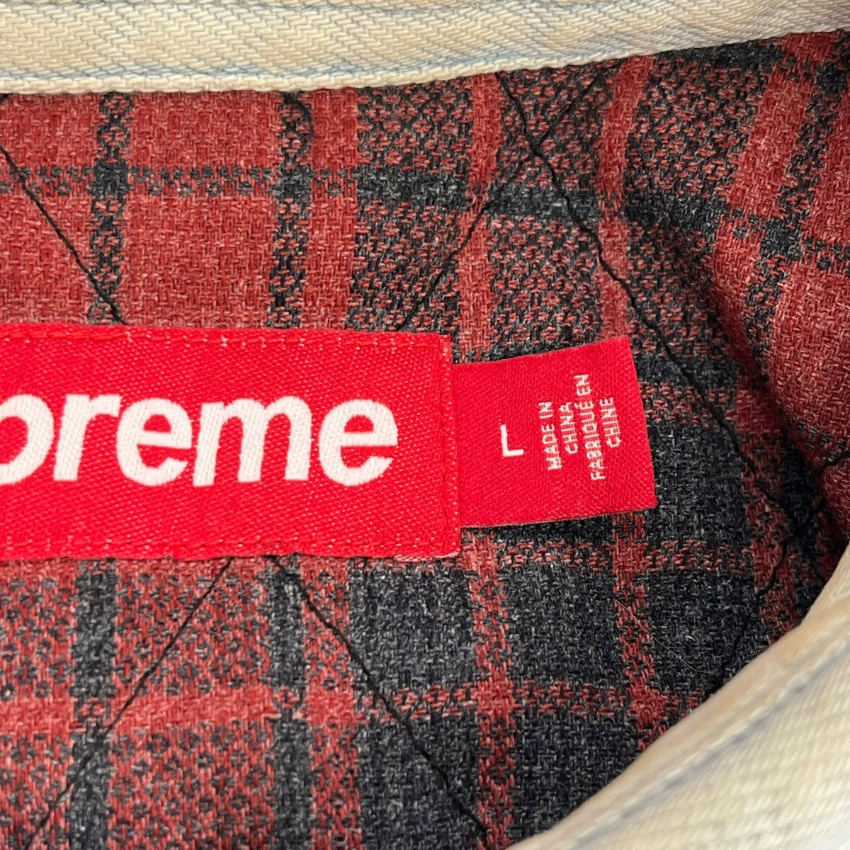 Supreme 25AWQuilted Lined Denim Snap Shirtデニムシャツ 古着・中古-7枚目のアイテム画像