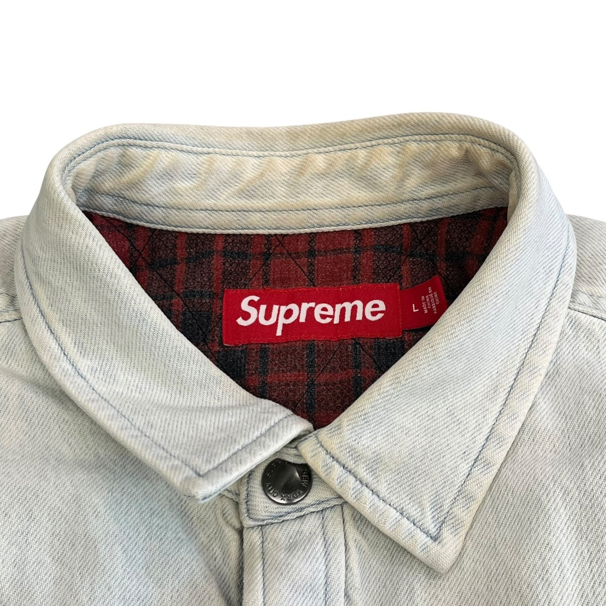 Supreme 25AWQuilted Lined Denim Snap Shirtデニムシャツ 古着・中古-9枚目のアイテム画像