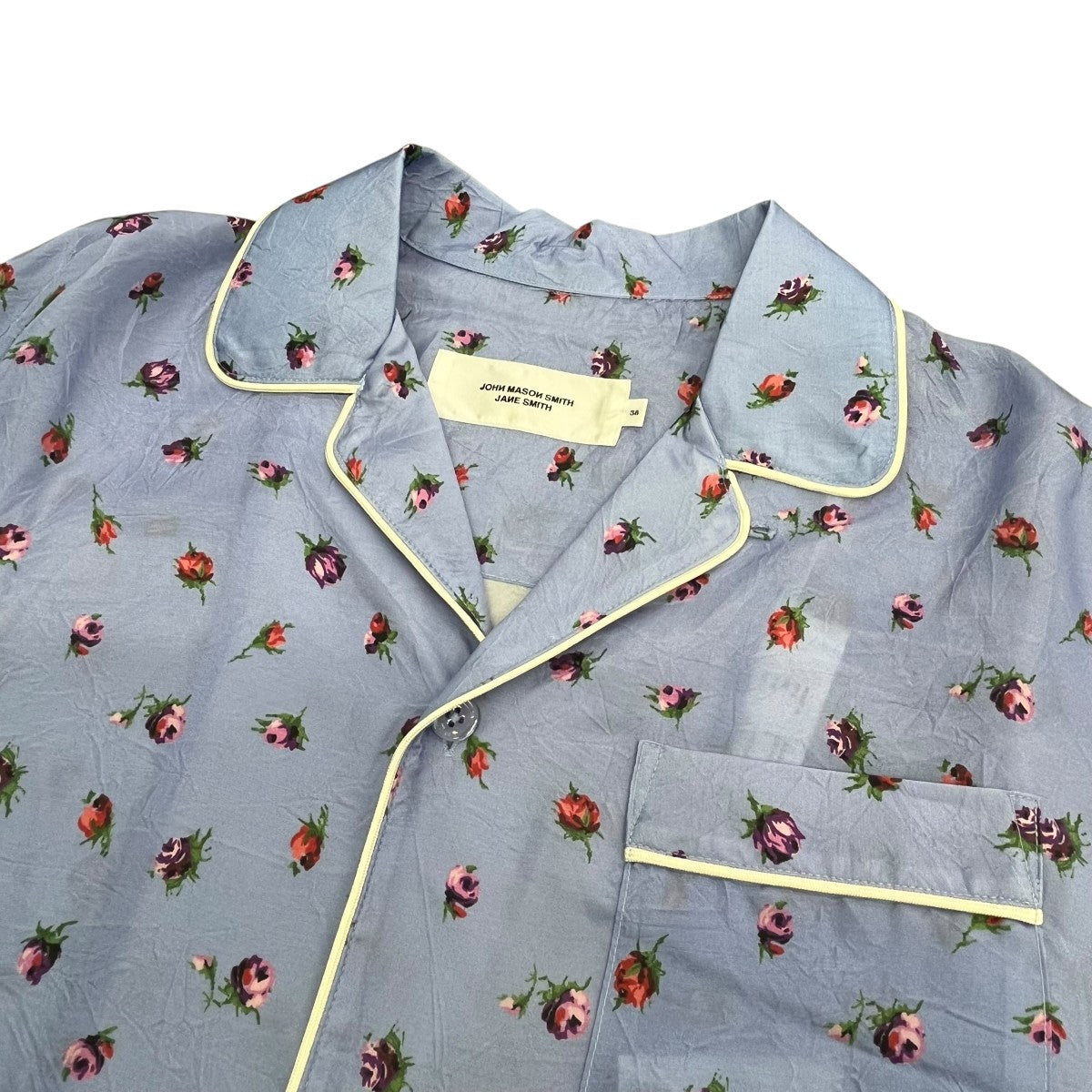 JANE SMITH 25SSCUPRO FLOWER PRINT PIPING OPEN COLLAR SHIRTS半袖シャツ25SSH #808L 古着・中古-3枚目のアイテム画像