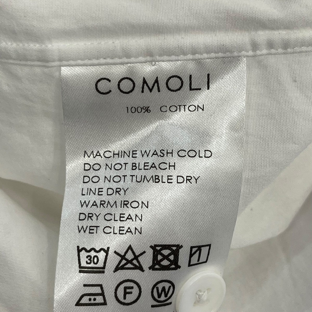 COMOLI 25SSコモリシャツレギュラーカラーシャツB01-02001 古着・中古-6枚目のアイテム画像