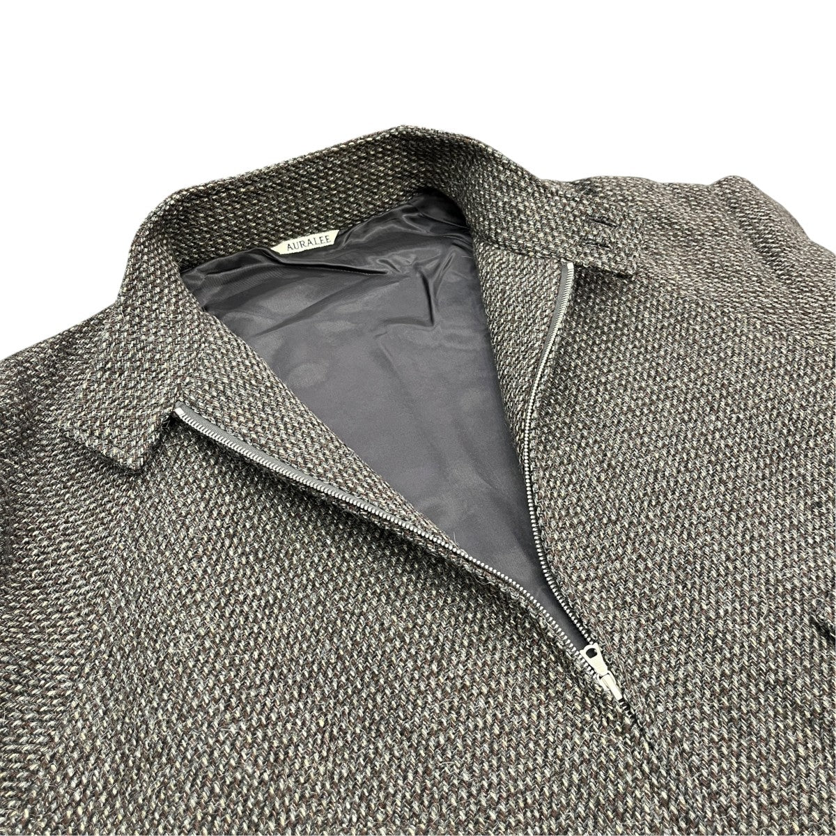 AURALEE 25AWALPACA WOOL SILK TWEED ZIP BLOUSONスイングトップA25AB03LS 古着・中古-3枚目のアイテム画像