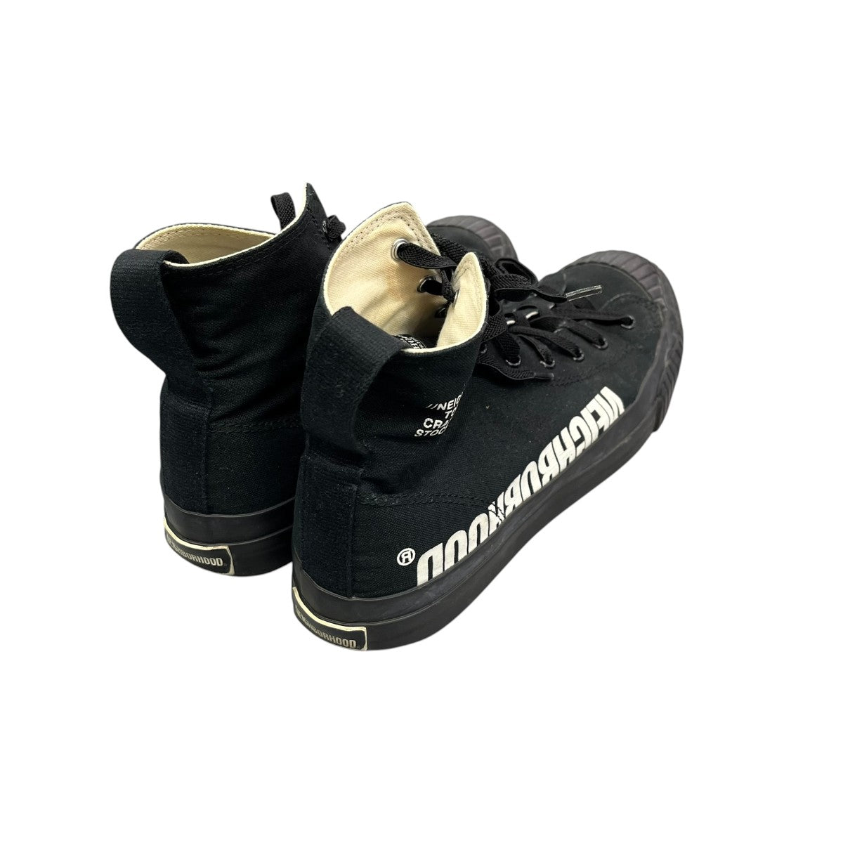 NEIGHBORHOOD ネイバーフッド スニーカー ブラック 黒 サイズ:27.5cm | ミリタリー キャンバス ハイカット スニーカー G.R.-HI / C-SNEAKER | シューズ 靴【メンズ】【中古】 NEIGHBORHOOD(ネイバーフッド) 19SSG．R-HI C-SNEAKERスニーカー