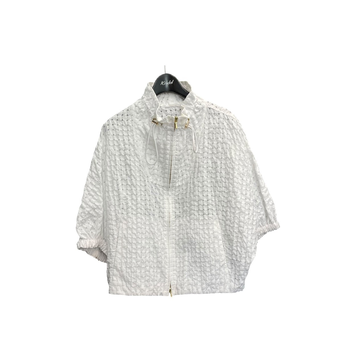 Drawer シースルーチェックショートスリーブブルゾンブラウスジャケット6522-299-0864 古着・中古-1枚目のアイテム画像