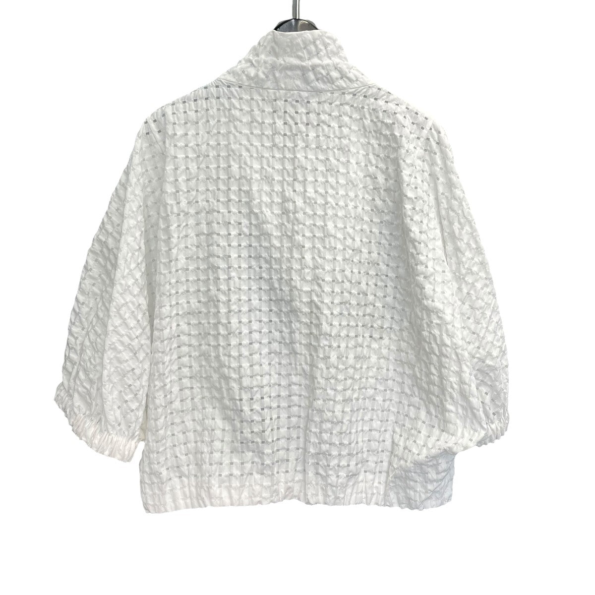 Drawer シースルーチェックショートスリーブブルゾンブラウスジャケット6522-299-0864 古着・中古-2枚目のアイテム画像
