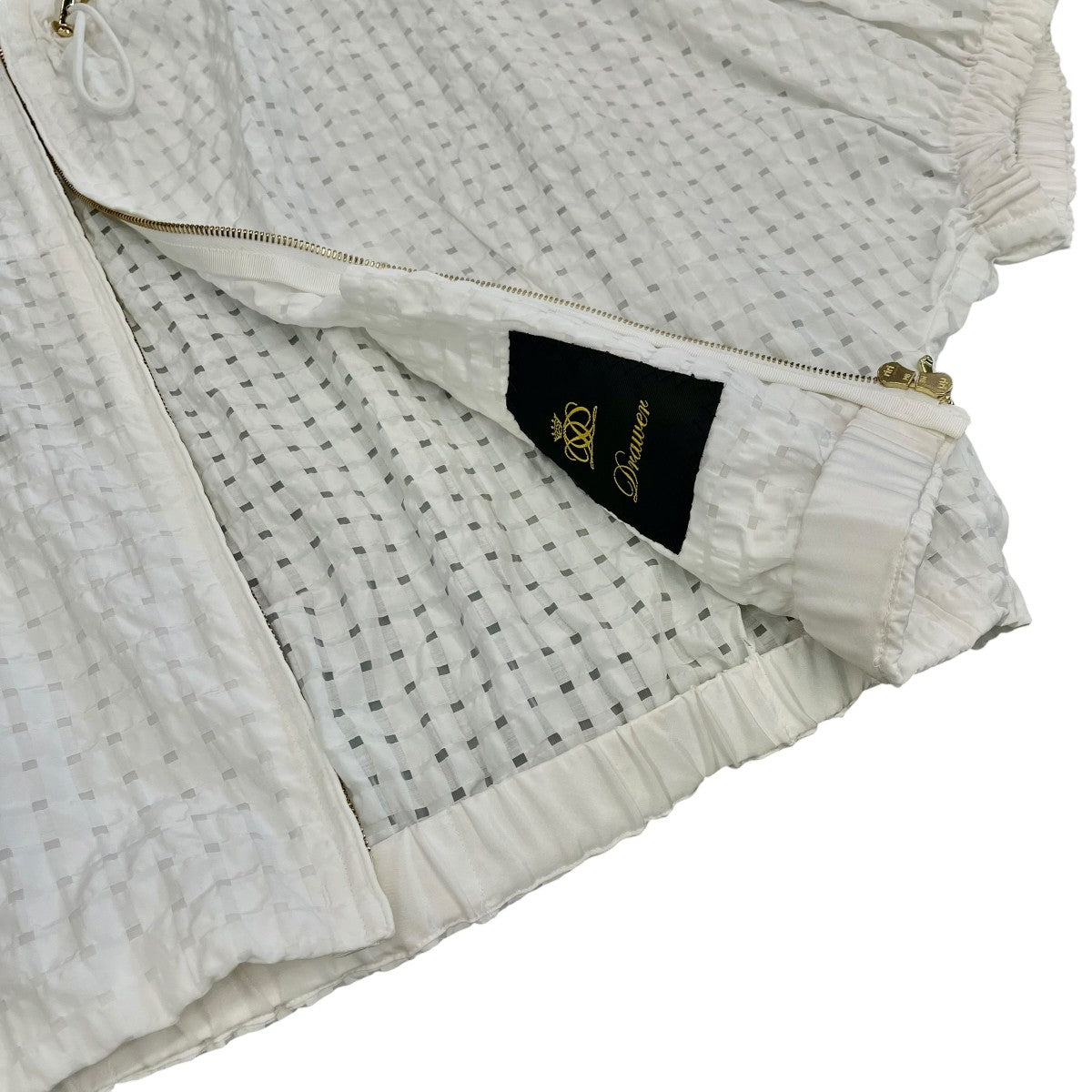Drawer シースルーチェックショートスリーブブルゾンブラウスジャケット6522-299-0864 古着・中古-5枚目のアイテム画像
