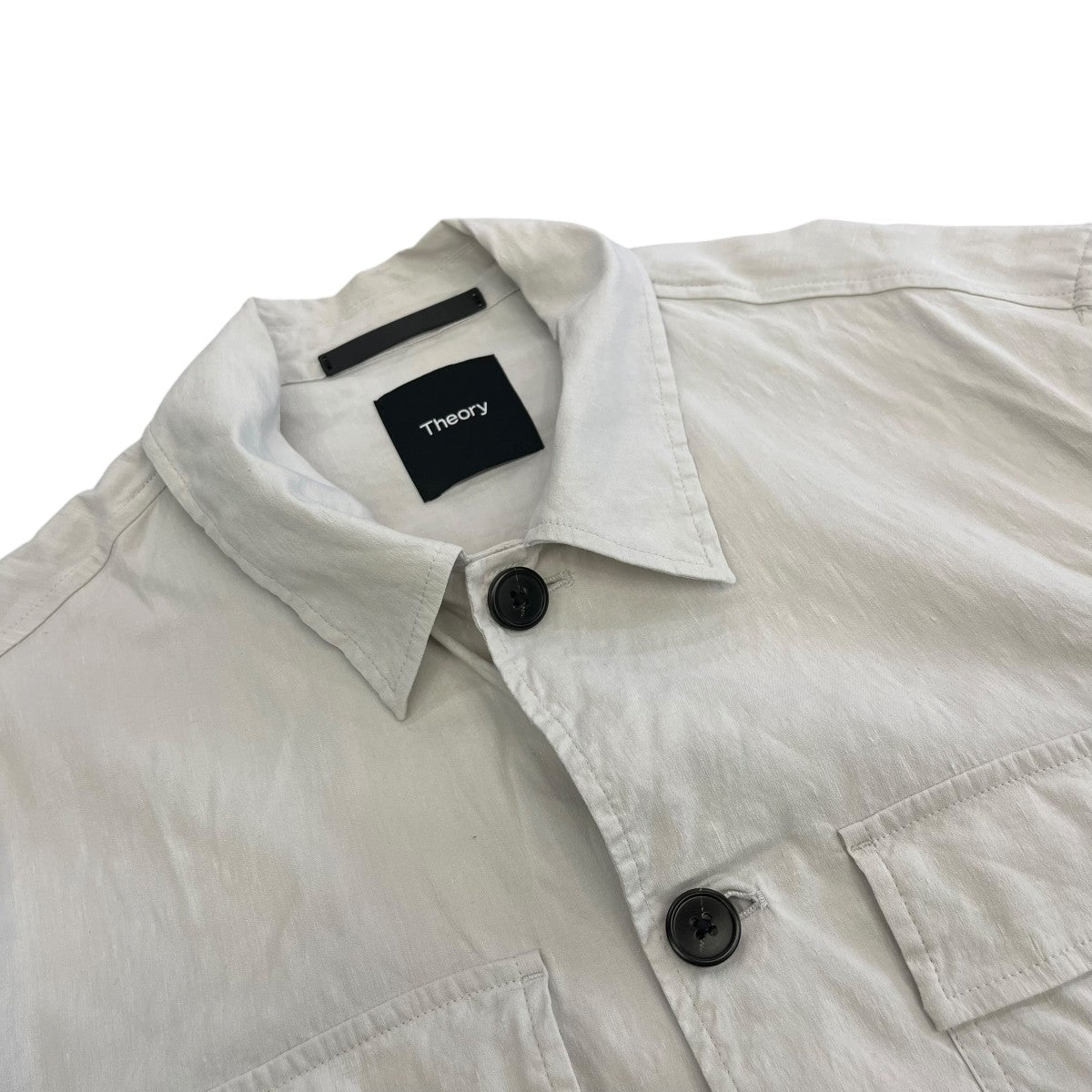 美品　現行　セオリー　シャツアウター BOND WOOL TWILL SELK theory(セオリー) Eco Crunch Selk SHシャツジャケット02 3109008 300