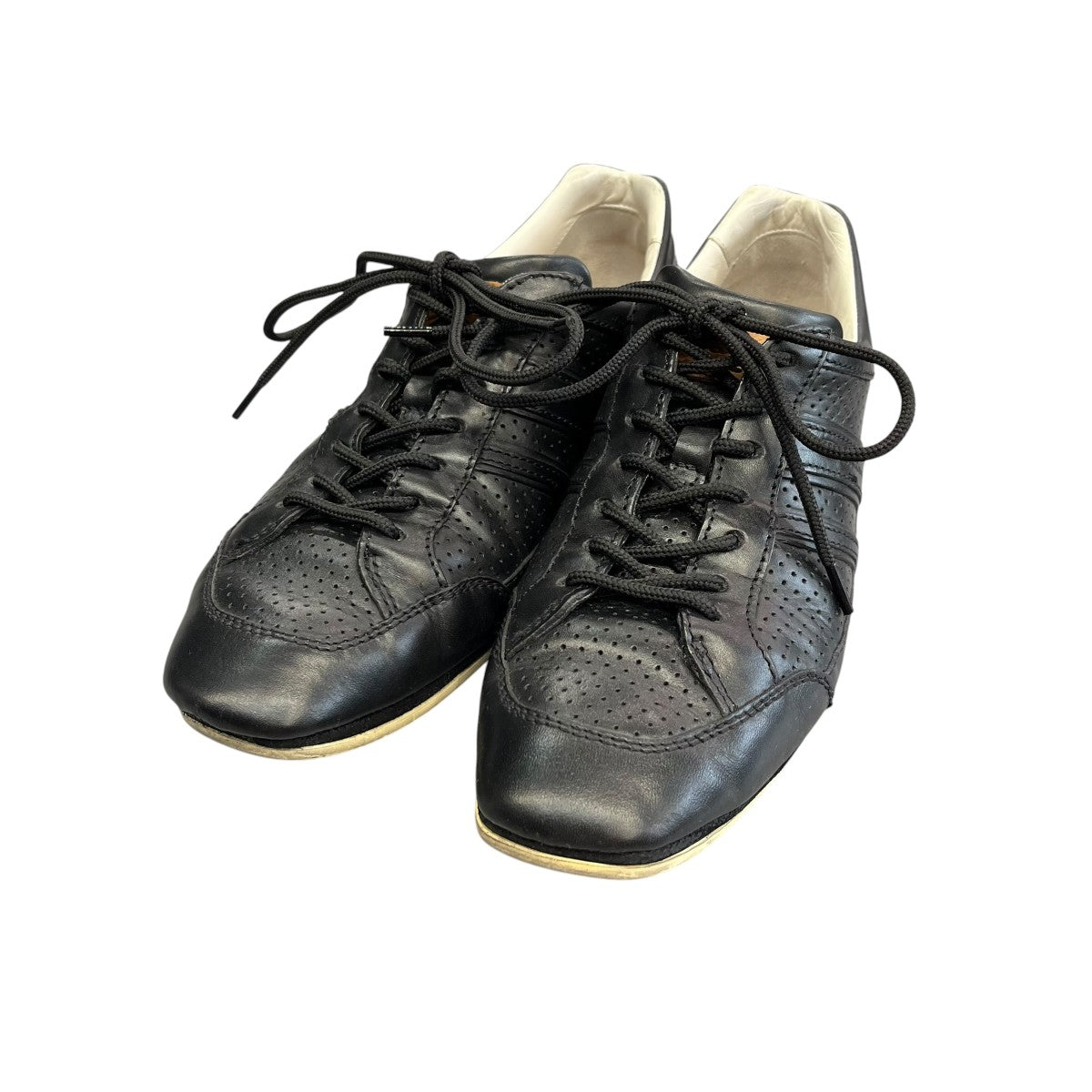 Santoni(サントーニ) レザメッシュースニーカー ブラック サイズ 6