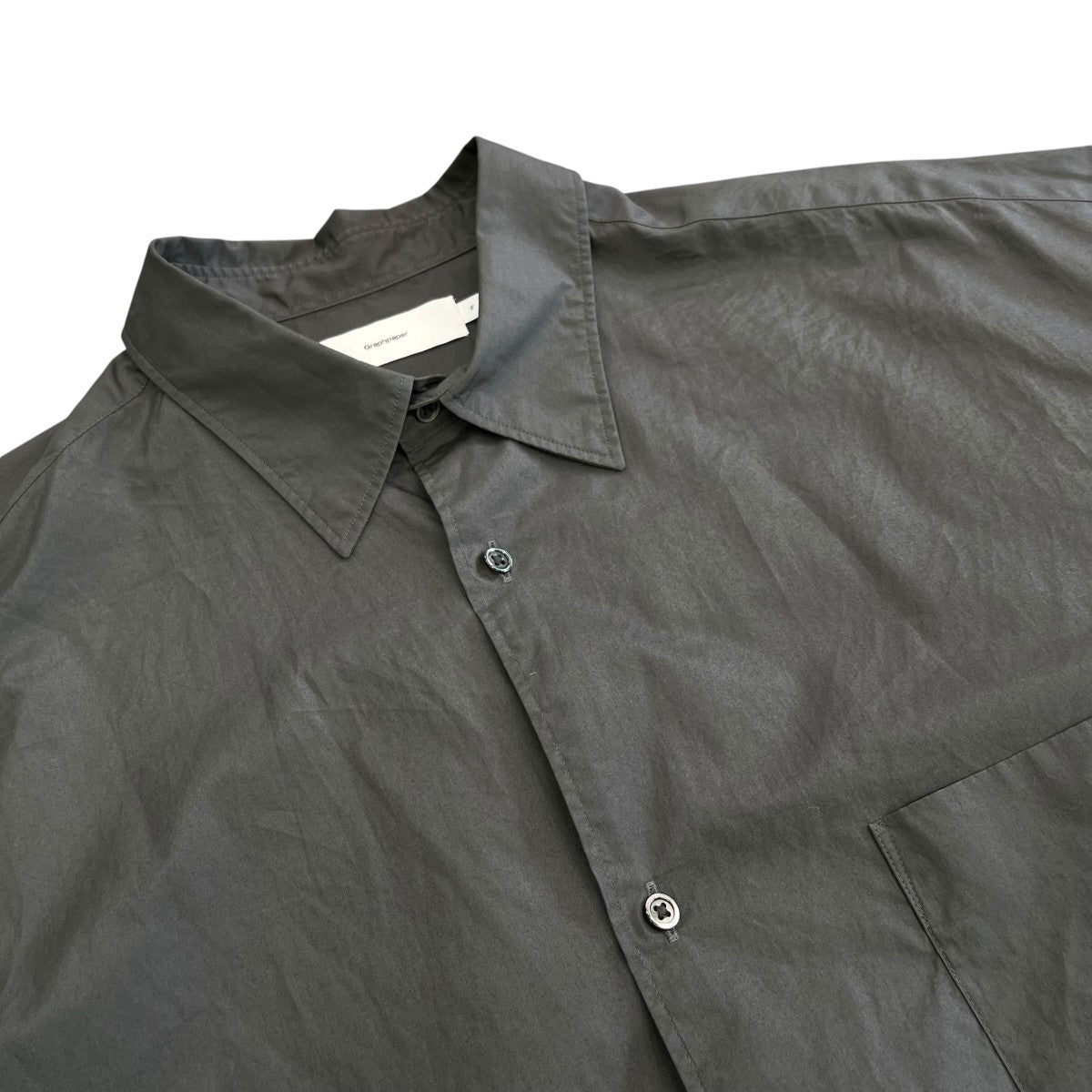 Graphpaper Broad Oversized L S Regular Collar ShirtロングシャツGM211-50110B 古着・中古-3枚目のアイテム画像