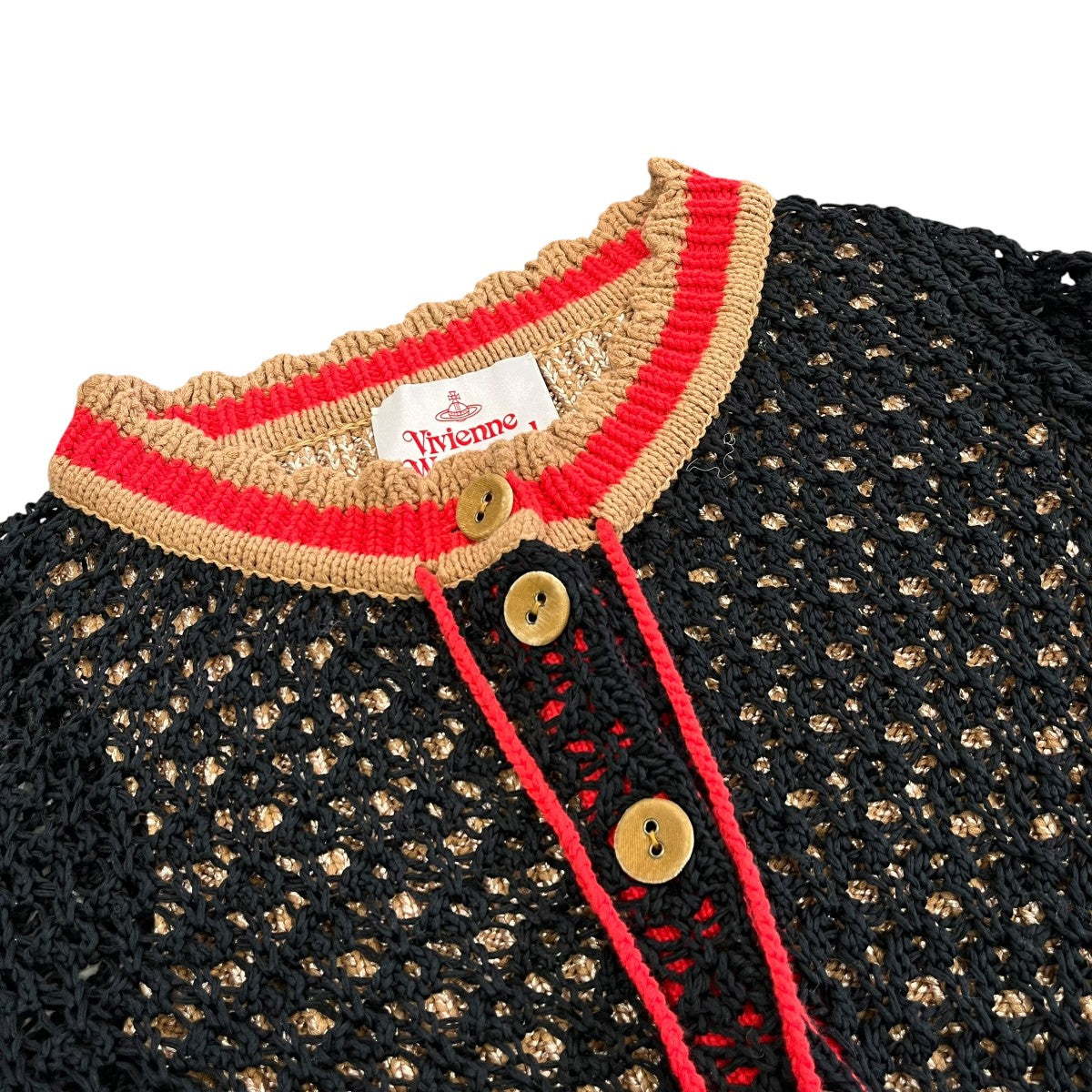 Vivienne Westwood RED LABEL オープンワーク ステッチカーディガンカーディガン16-12-151014 古着・中古-3枚目のアイテム画像