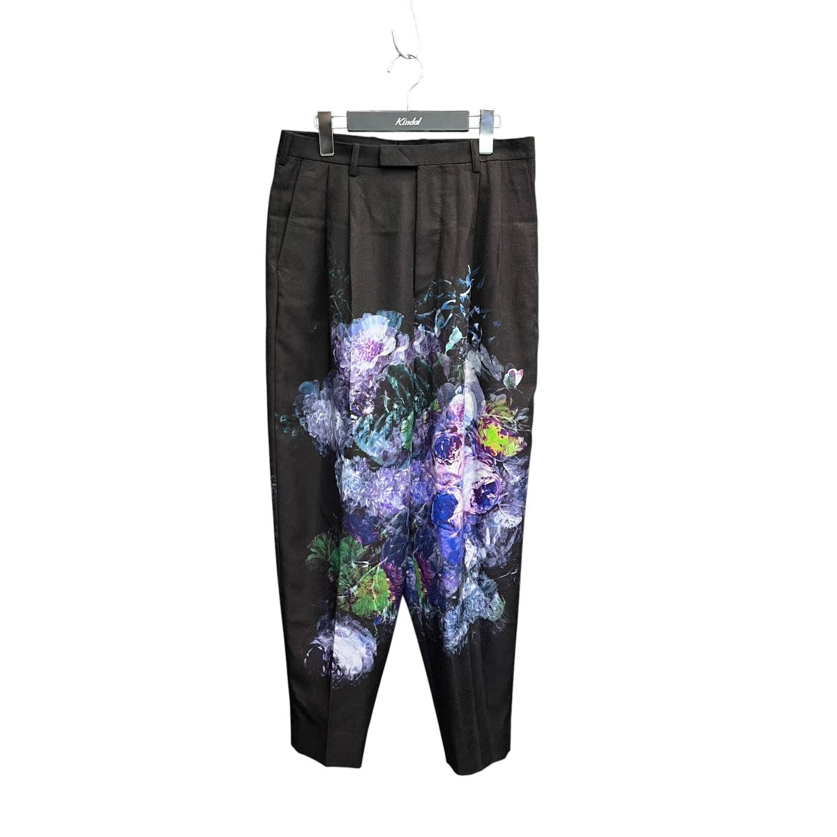 20SSINKJET FLOWER 2TUCK TAPERED WIDE SLACKSスラックス2120-576