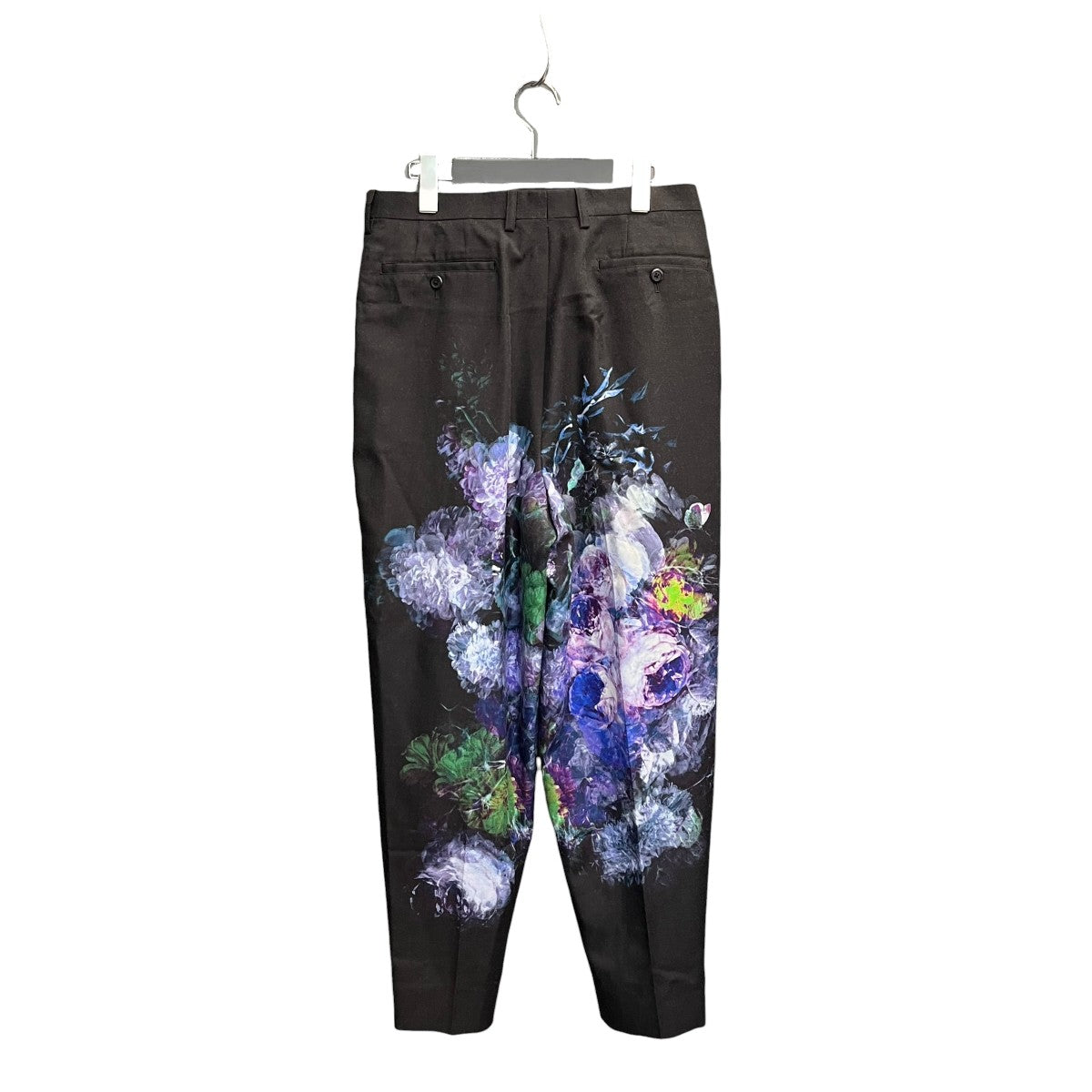 20SSINKJET FLOWER 2TUCK TAPERED WIDE SLACKSスラックス2120-576
