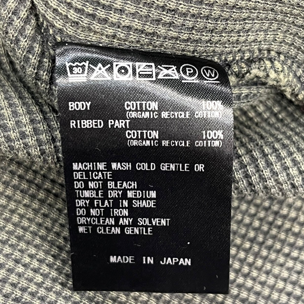 18G Garment Dye WaffleサーマルカットソーKM25A-012