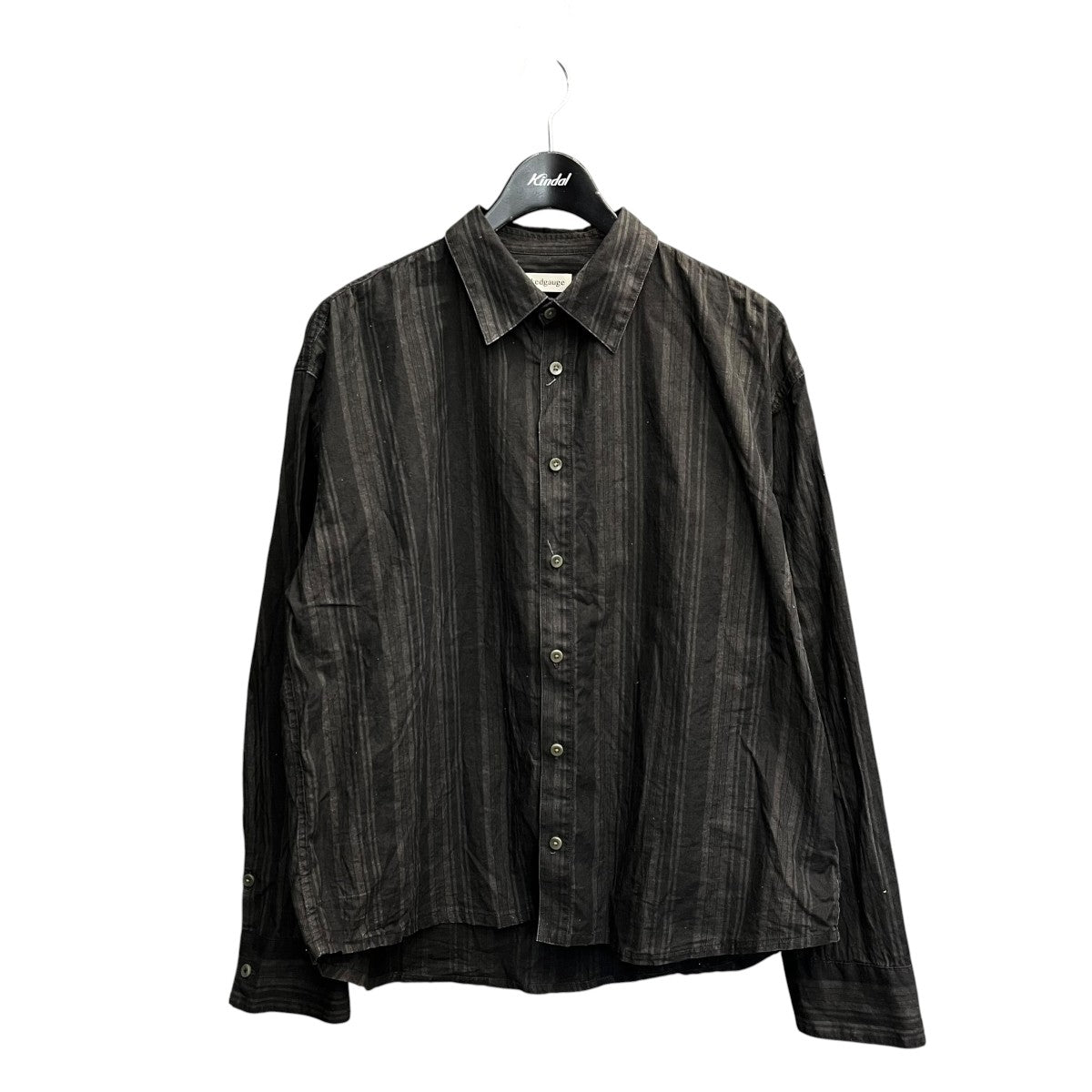 nakedgauge MADRAS STRIPE SHIRT LSストライプシャツN0036 古着・中古-1枚目のアイテム画像