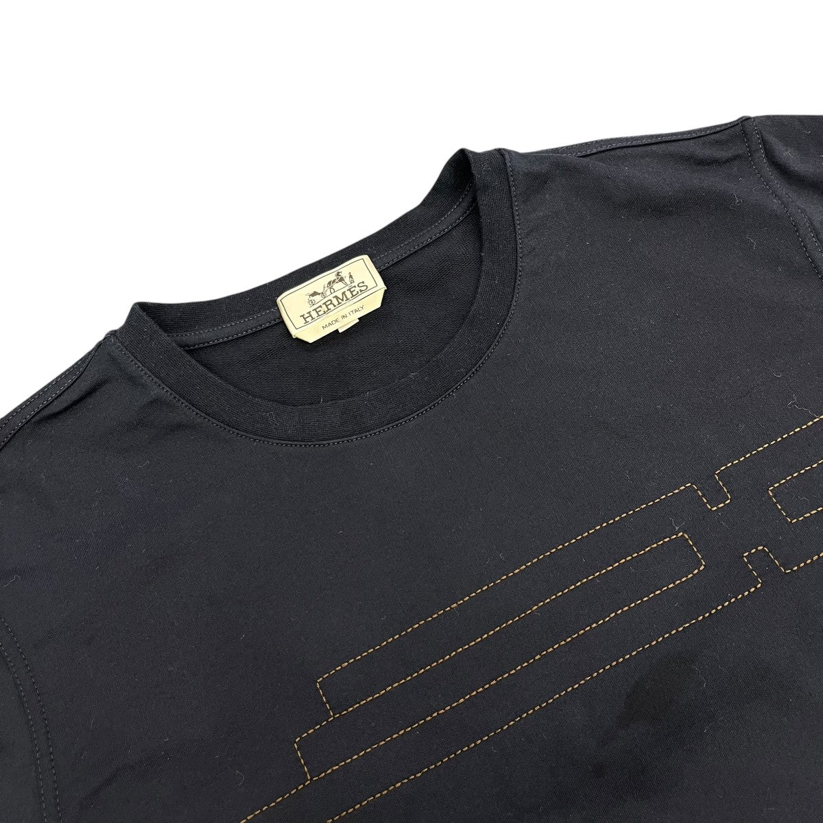 HERMES Ｈロゴ ステッチロングスリーブカットソー 古着・中古-3枚目のアイテム画像