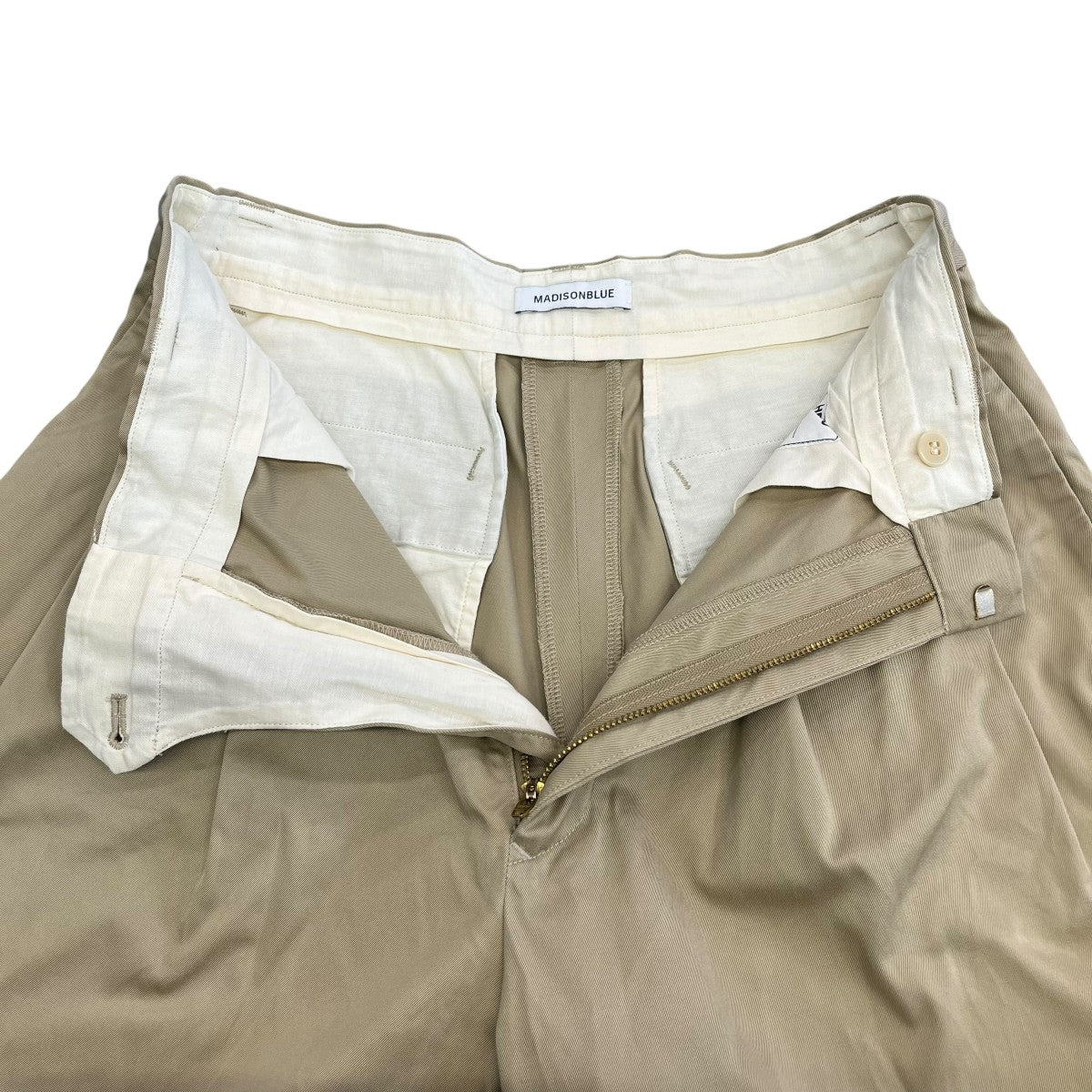 MADISON BLUE PLEATED WIDE LEG PANTS CHINOチノパンMB251-3008 古着・中古-3枚目のアイテム画像