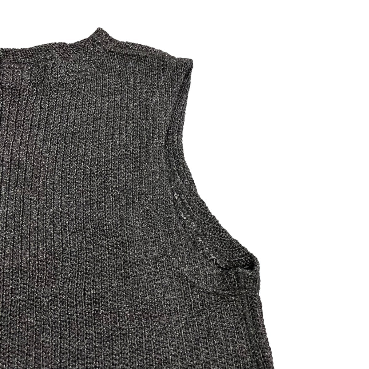 ENSOU Boat neck sleevelessニットベスト 古着・中古-4枚目のアイテム画像