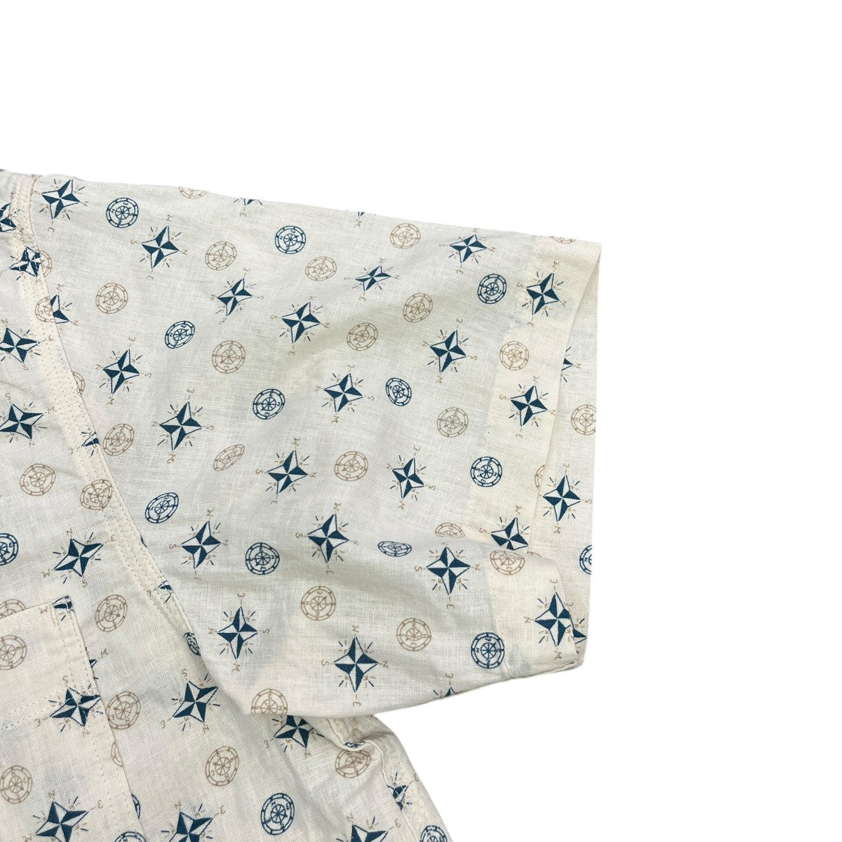 26SSNautical-Print Linen-Cotton Workshirt半袖シャツ782P05371001
