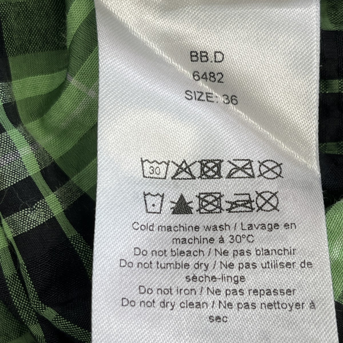 Seersucker Check U-neck Maxi Smock Dress半袖チェックワンピースF7608