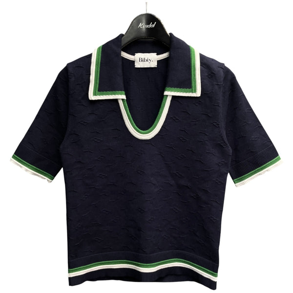 Bibiy．(ビビィ) 25SSSUMMER KNIT半袖ニットB50-KN062NVF B50-KN062NVF