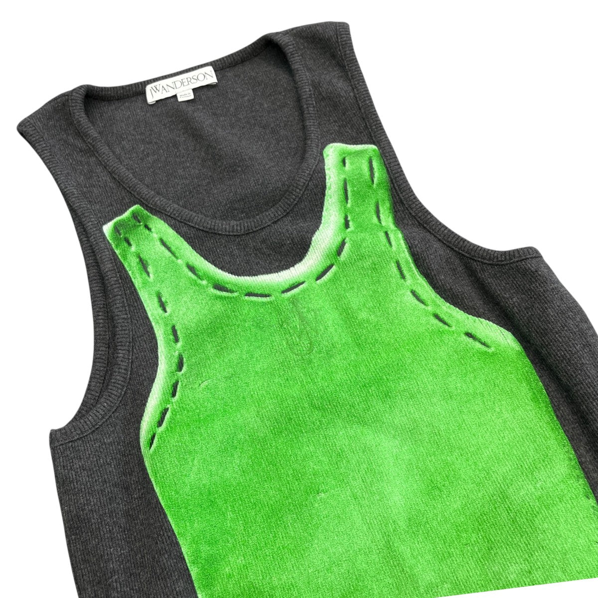 J．W．ANDERSON Clay Trompe L’Oeil Printed Tank TopタンクトップJO0213PG1552972 古着・中古-3枚目のアイテム画像