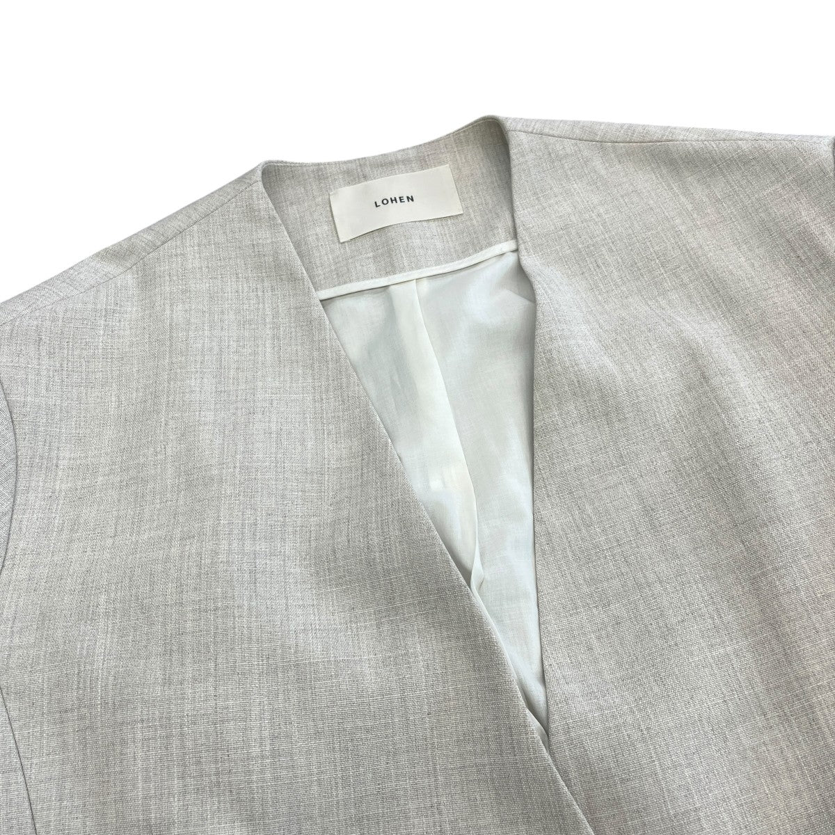 26SSHALF SLEEV JACKETノーカラージャケットLH26SS-JK004