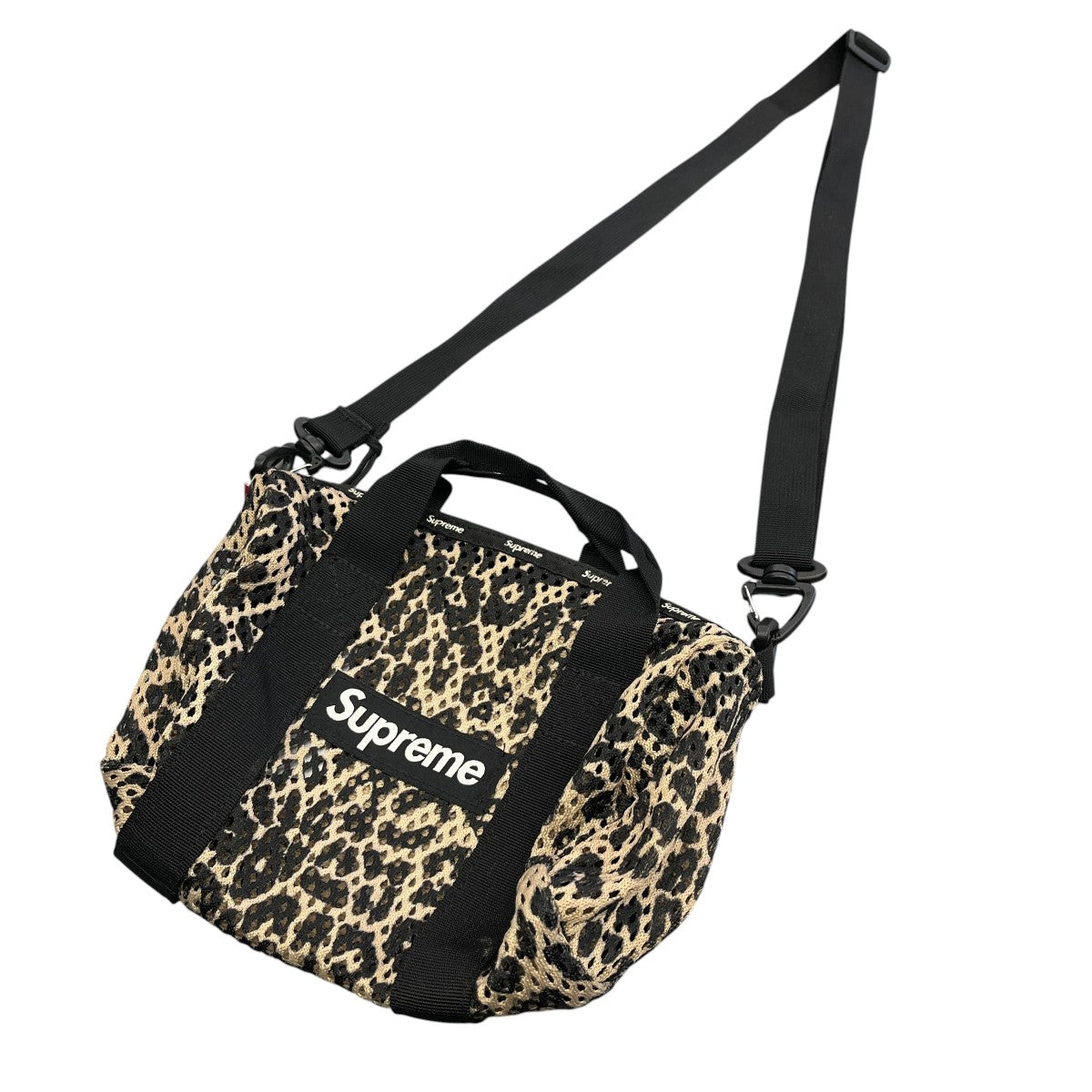 23SSMesh Mini Duffle Bagレオパードショルダーバッグ