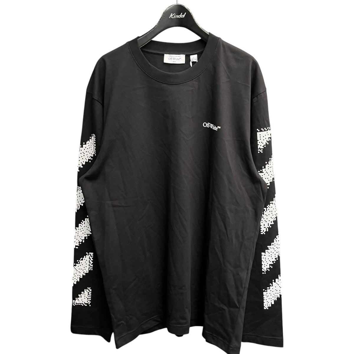 OFFWHITE Pixel Diagonal Skate Long-Sleeve Teeロングスリーブカットソー44MAB086G5J0041001 古着・中古-1枚目のアイテム画像
