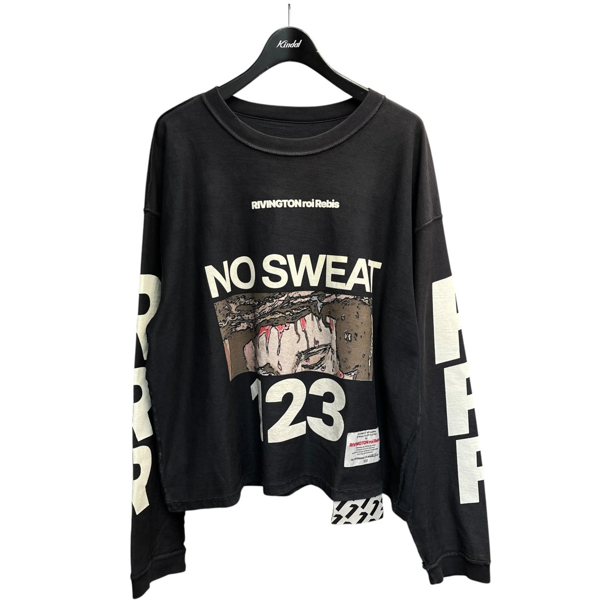 RRR123(トリプルアール) プリント長袖Tシャツ グレー サイズ -｜【公式