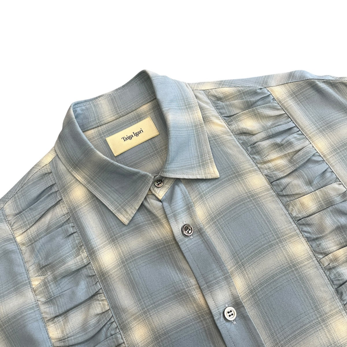 gather plaid shirtチェックシャツTI038015