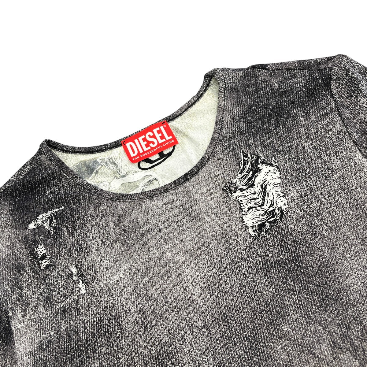 DIESEL - ディーゼル 美品 A12974-T-UNCSKI-0QIAD 総柄 Tシャツ L DIESEL(ディーゼル) T-UNCSKI半袖カットソーA12974 A12974 グレー