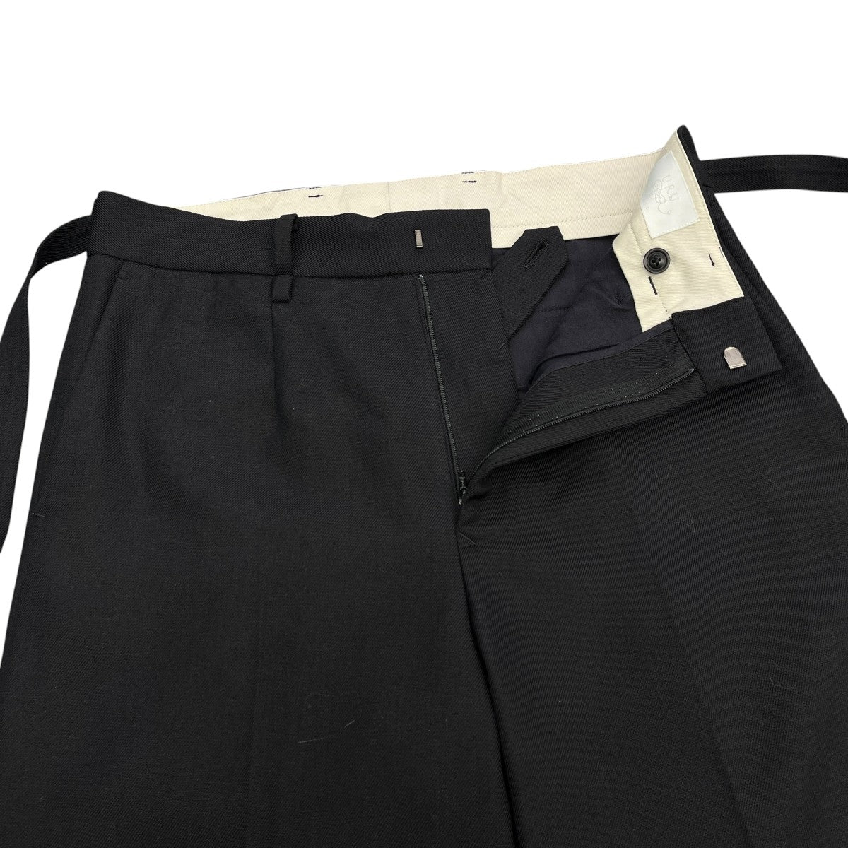 STRAIGHT PANTS   WOOL SERGEベルテッドスラックス20SWS02