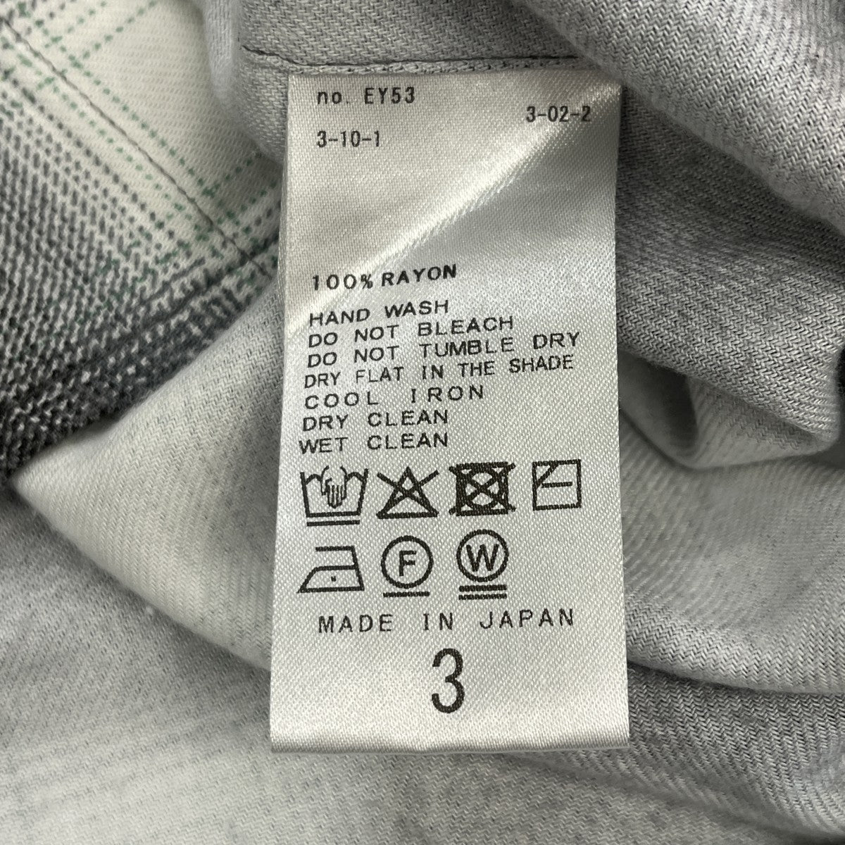 26SSRAYON LONG SLEEVE SHIRTチェックシャツ26050596100020