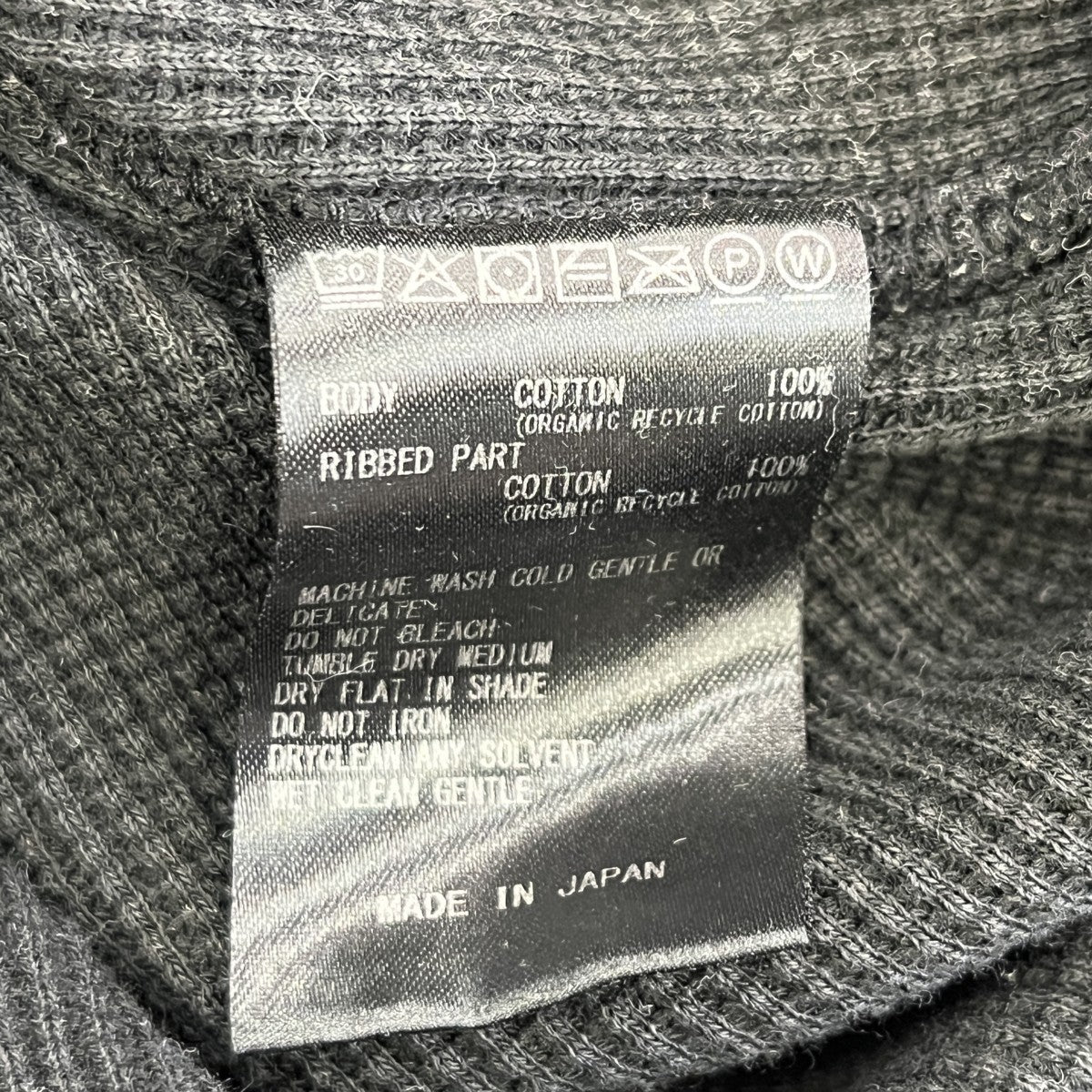 18G Garment Dye WaffleサーマルカットソーKM25A-012