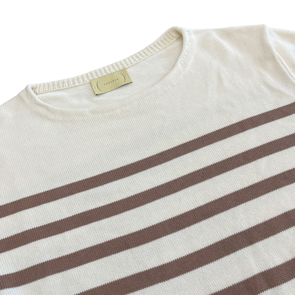 First Pick Suvin Gold Basque Knitボーダーニット24SSCA0436
