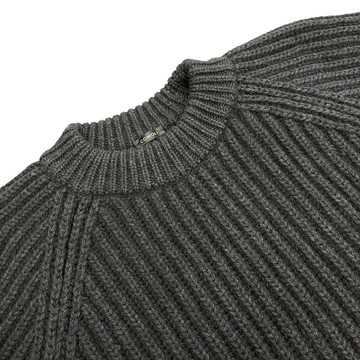 COMOLI カシミヤ コモリニット 25AW COMOLI(コモリ) 25AWカシミヤ和紙 ミリタリーニット厚手ニットC03