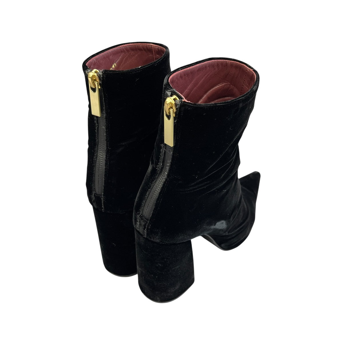 velvet pointed toe bootsヒールブーツMM22FW AC305