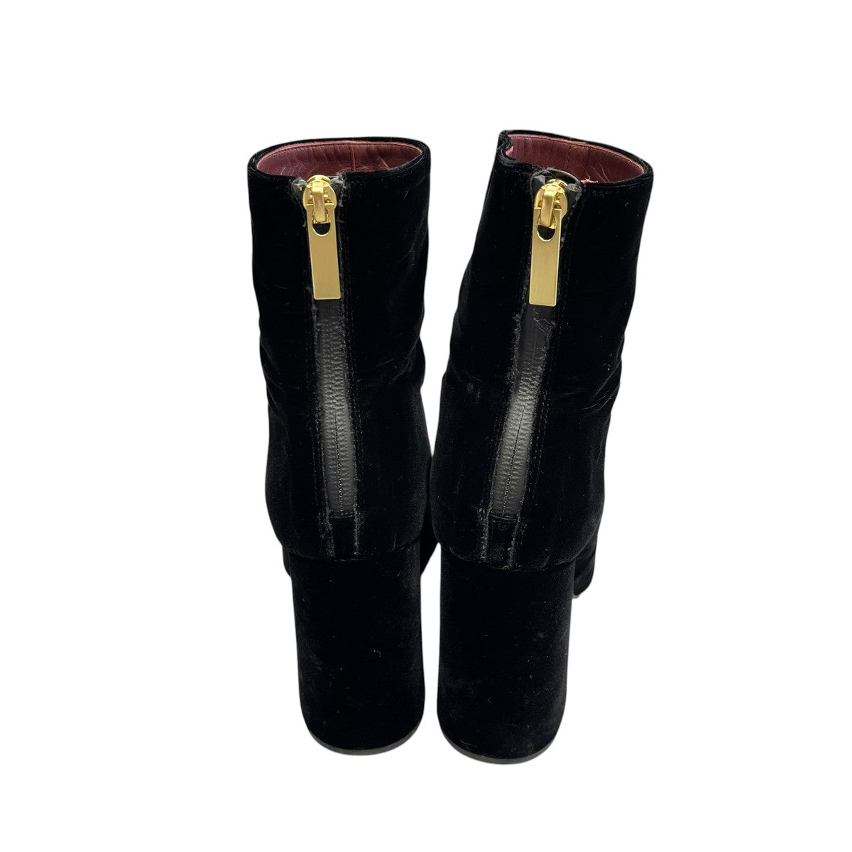 velvet pointed toe bootsヒールブーツMM22FW AC305