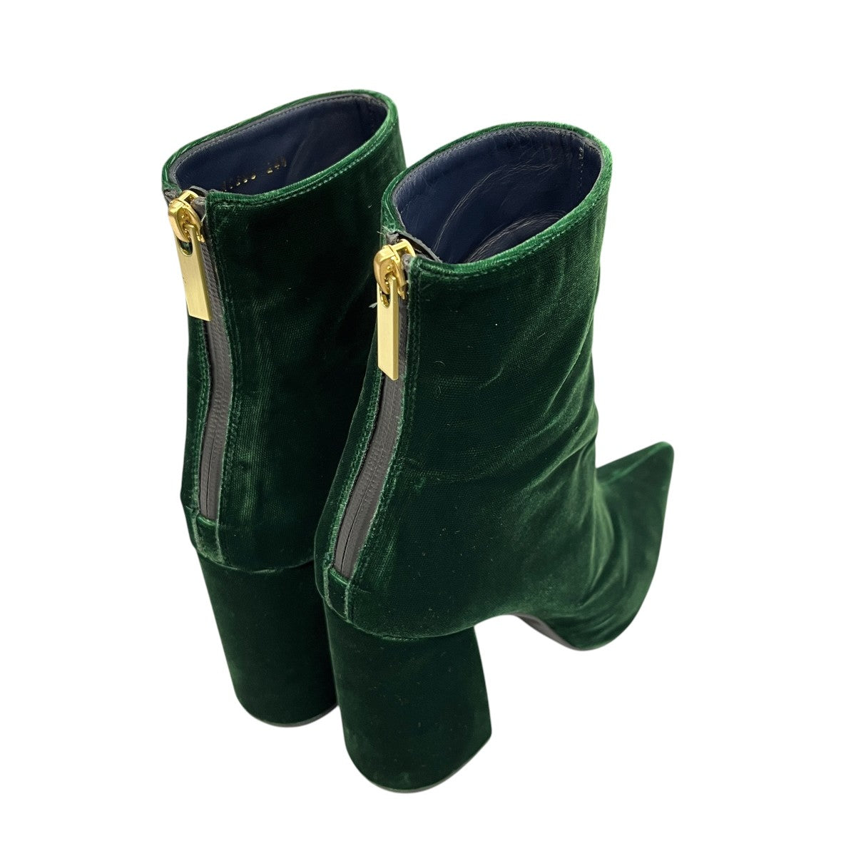velvet pointed toe bootsヒールブーツMM22FW AC305
