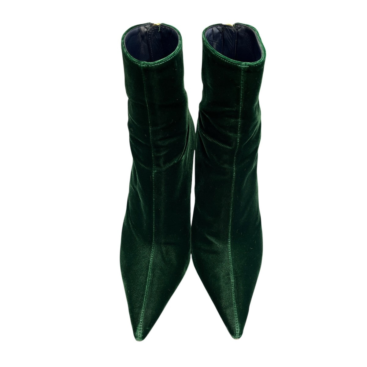 velvet pointed toe bootsヒールブーツMM22FW AC305