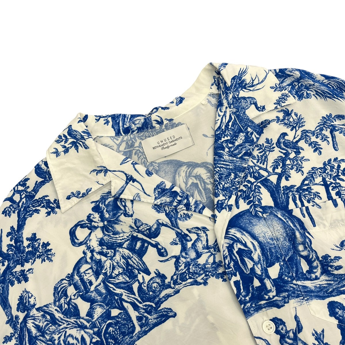 4 continents print long sleeve shirtオープンカラーシャツUS2417