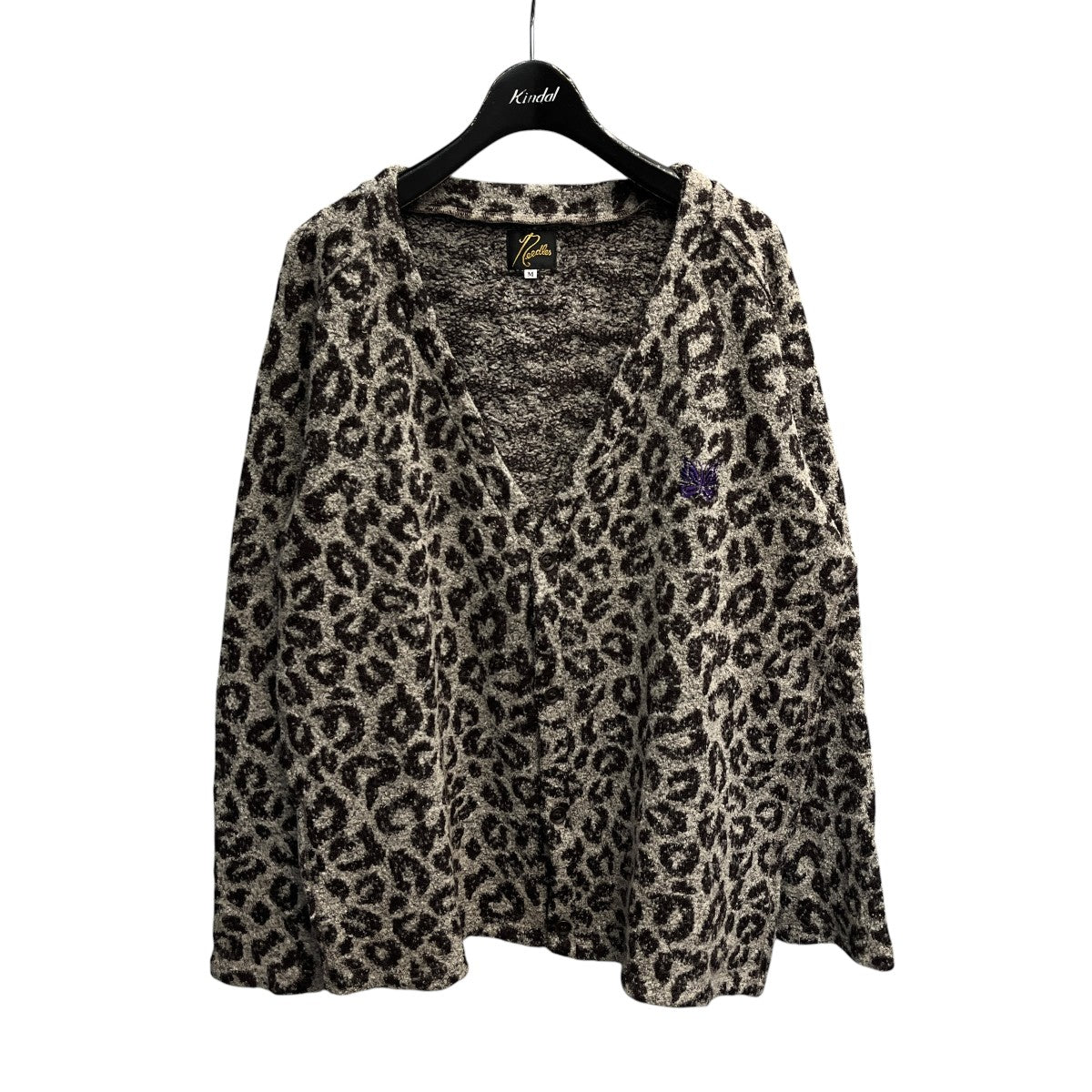 20AWV Neck Cardigan - Leopard Knit Jq．カーディガンHM253