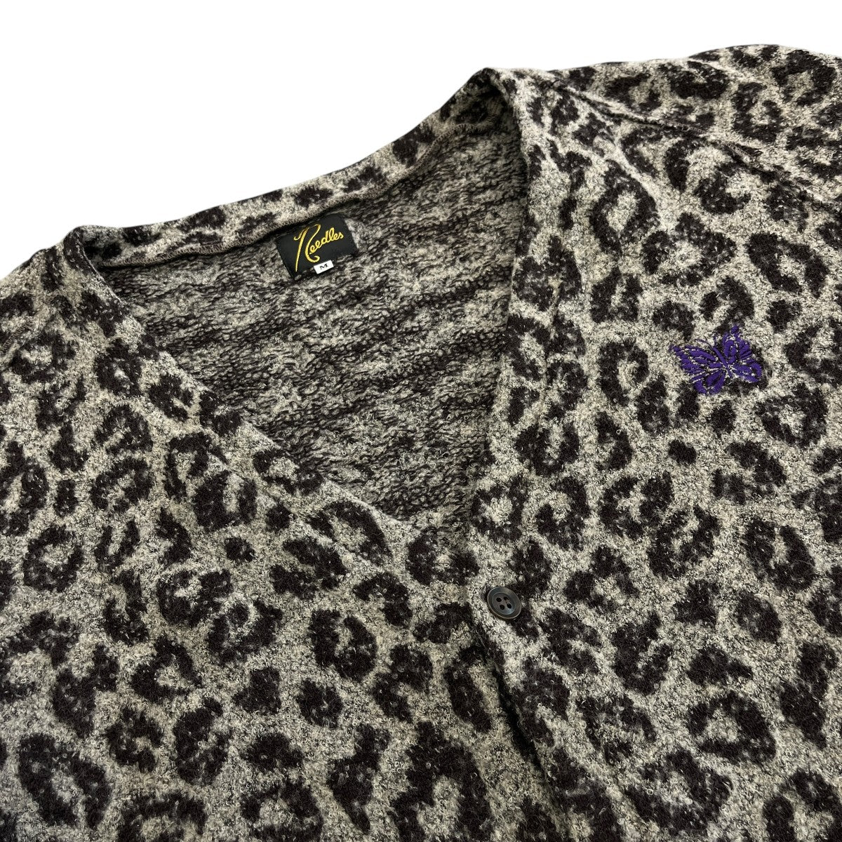 20AWV Neck Cardigan - Leopard Knit Jq．カーディガンHM253