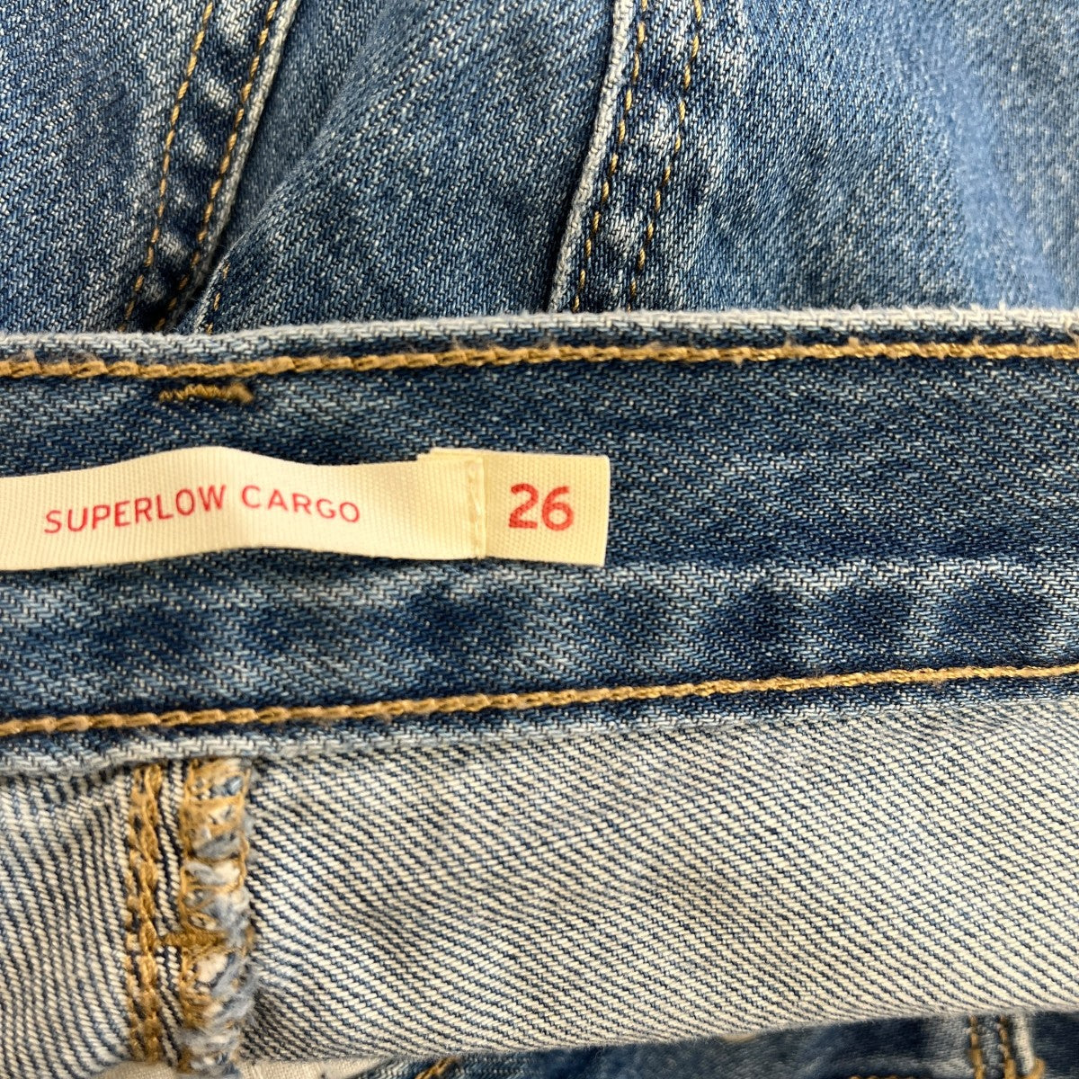 スーパーロー ルーズ カーゴデニムデニムパンツ004GB-0000