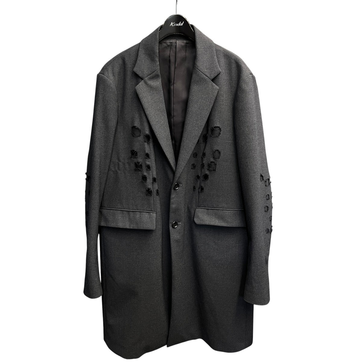 WOVEN CIRCLE BROCKEN LONG JACKETチェスターコート23AW-JK02