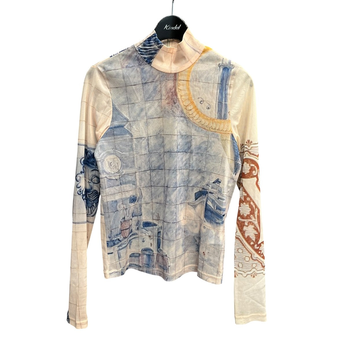 Graphic Mesh Topハイネックカットソー