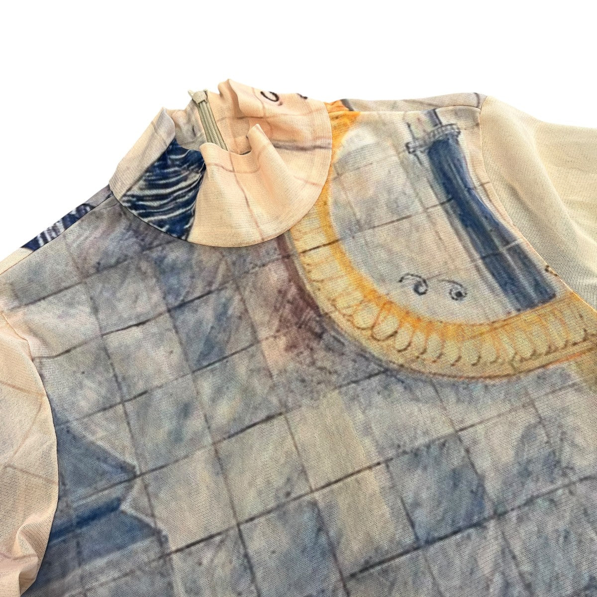 YOHEI OHNO(ヨウヘイオオノ) Graphic Mesh Topハイネックカットソー