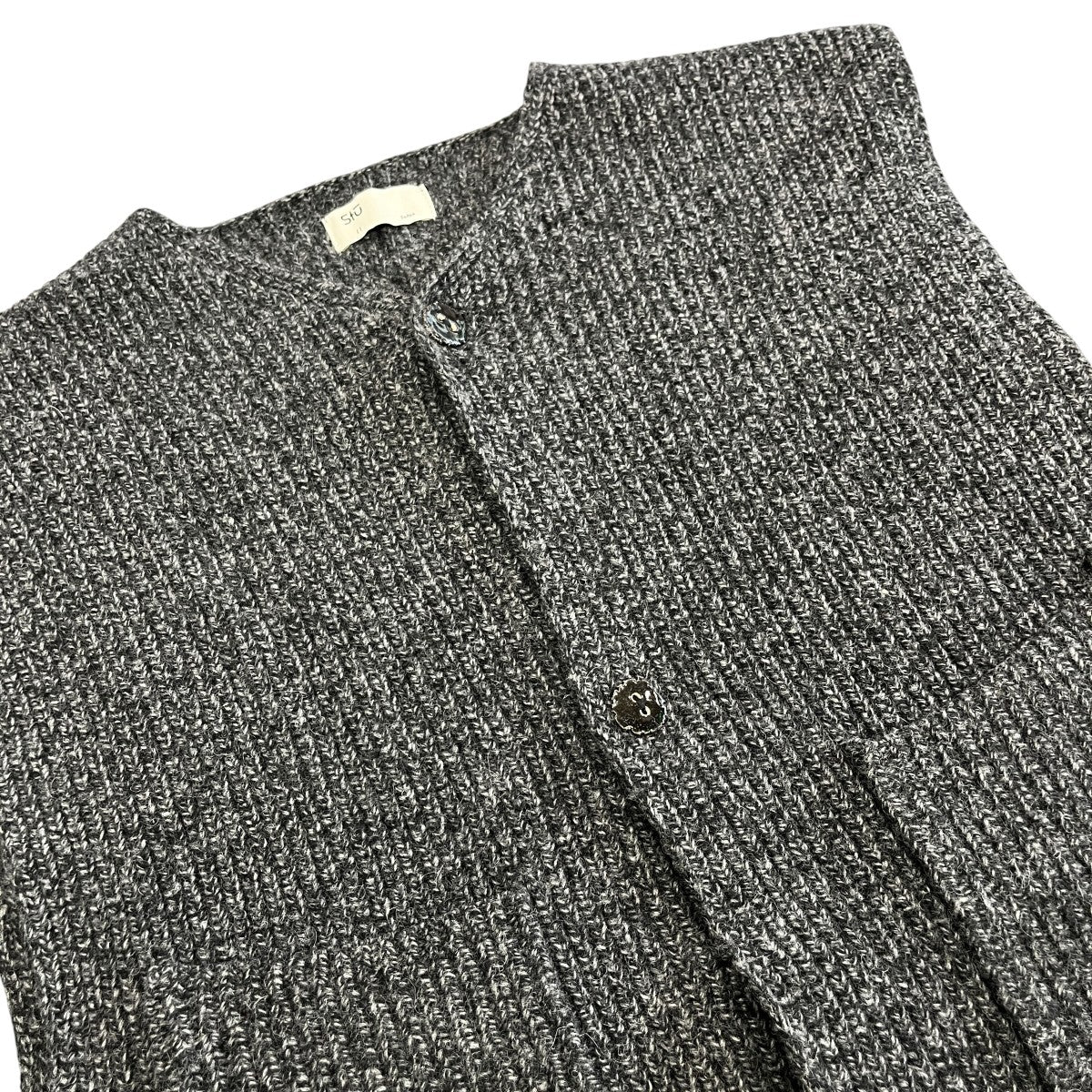 melange knit chokkiニットベストKN25011