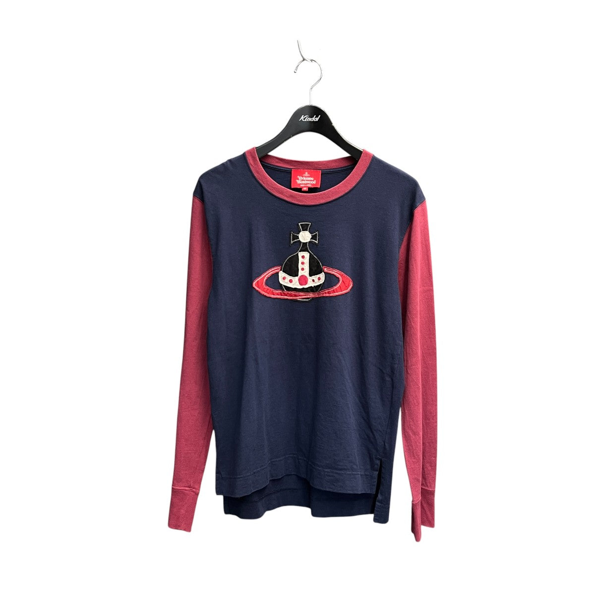 オーガニックBD天竺ペーパーカットオーブパッチ長袖Tシャツロングスリーブカットソー16-12-341008