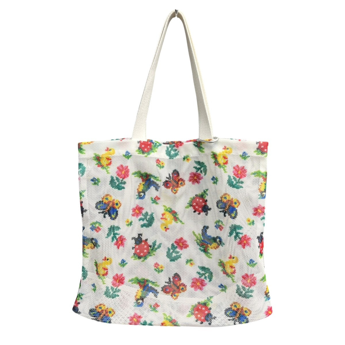 花柄メッシュトートバッグ