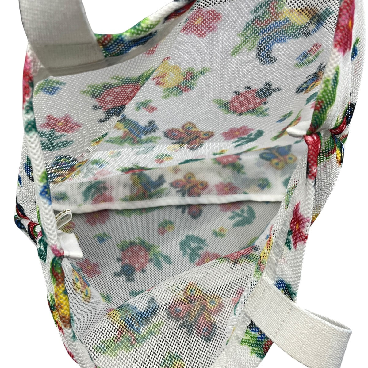 花柄メッシュトートバッグ